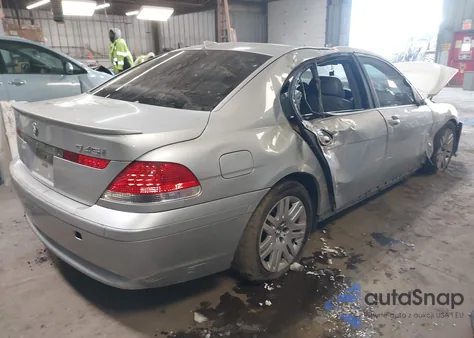 2002 BMW 745I из США, поврежденный, VIN WBAGL63402DP52555